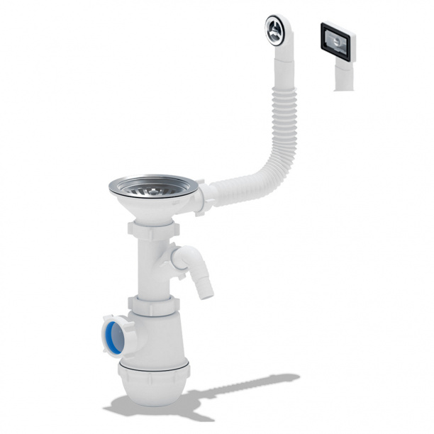 Сифон Ани Грот 3 1/2"*40 с переливом мойки с отводом бытовой техники (25шт/уп) - фото в Миди Лтд Изображение товара Сифон Ани Грот 3 1/2"*40 с переливом мойки с отводом бытовой техники (25шт/уп) в Миди Лтд