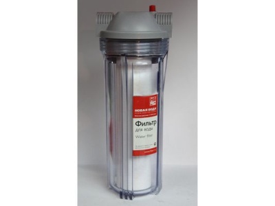 Фильтр магистральный 1/2 для холодной воды прозрачный 10"(АU020) - фото в Миди Лтд Изображение товара Фильтр магистральный 1/2 для холодной воды прозрачный 10"(АU020) в Миди Лтд