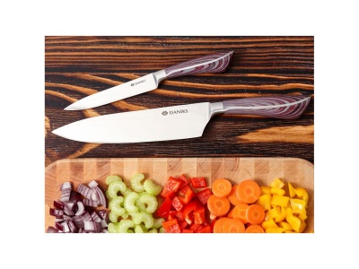 Набор ножей кухонных нерж сталь 2 предмета Daniks Тибр (36шт/уп) Х - фото в Миди Лтд Изображение товара Набор ножей кухонных нерж сталь 2 предмета Daniks Тибр (36шт/уп) Х в Миди Лтд