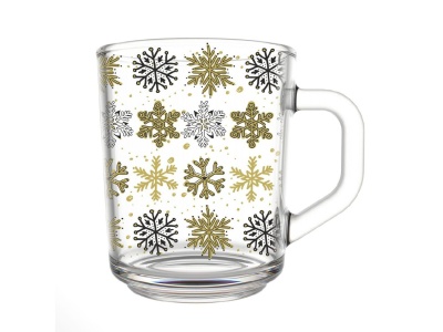 Кружка для чая Снежинки 200мл (20шт/уп) - фото в Миди Лтд Изображение товара Кружка для чая Снежинки 200мл (20шт/уп) в Миди Лтд