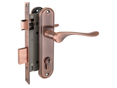 Замок врезной 127/1 AC старая медь с ручкой Аллюр (12шт/уп) - фото в Миди Лтд Изображение товара Замок врезной 127/1 AC старая медь с ручкой Аллюр (12шт/уп) в Миди Лтд