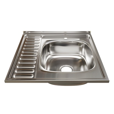 Изображение товара Мойка 60*60 накладная правая 0,6/160 с сифоном в Миди Лтд