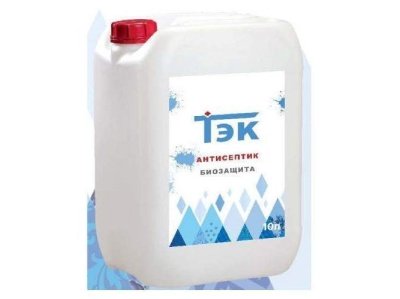 Пропитка антисептик ТЭК "Биозащита" 10л (40шт/пал) - фото в Миди Лтд Изображение товара Пропитка антисептик ТЭК "Биозащита" 10л (40шт/пал) в Миди Лтд