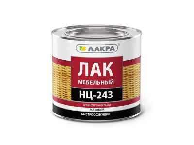 Изображение товара Лак НЦ-243 матовый Лакра 1,7кг  (6шт/уп, 300шт/пал) в Миди Лтд