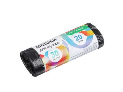 Изображение товара Мешки для мусора 30л 20шт 45*55см стандарт 8мкм (90шт/кор) в Миди Лтд