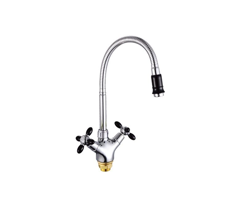 Смеситель для кухни гибкий излив гайка черный ХХХ - фото в Миди Лтд Изображение товара Смеситель для кухни гибкий излив гайка черный ХХХ в Миди Лтд