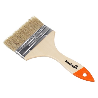 Изображение товара Кисть малярная плоская Бейсик 100мм натуральная щетина Ермак (6шт/уп) в Миди Лтд