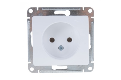 Розетка Schneider Glossa 16А б/з белая - фото в Миди Лтд Изображение товара Розетка Schneider Glossa 16А б/з белая в Миди Лтд