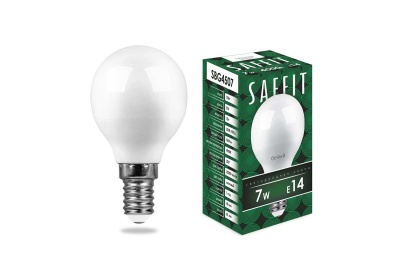 Изображение товара Лампа светодиодная LED SAFFIT шарик 7W Е14 4000K 230v в Миди Лтд
