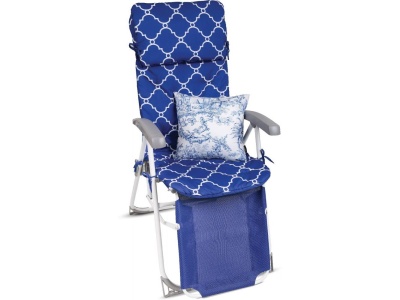 Кресло-шезлонг со съемным матрасом и подушкой Haushalt 820x590x1160 синее - фото в Миди Лтд Изображение товара Кресло-шезлонг со съемным матрасом и подушкой Haushalt 820x590x1160 синее в Миди Лтд