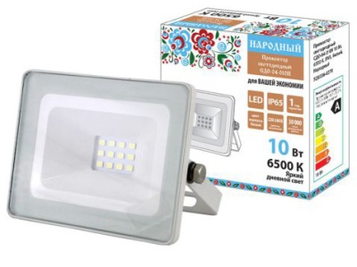 Прожектор светодиодный 10Вт TDM Народный СДО 04-010Н белый 6500K IP65 - фото в Миди Лтд Изображение товара Прожектор светодиодный 10Вт TDM Народный СДО 04-010Н белый 6500K IP65 в Миди Лтд