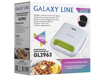 Вафельница электрическая GALAXY LINE GL 2963 800Вт - фото в Миди Лтд Изображение товара Вафельница электрическая GALAXY LINE GL 2963 800Вт в Миди Лтд