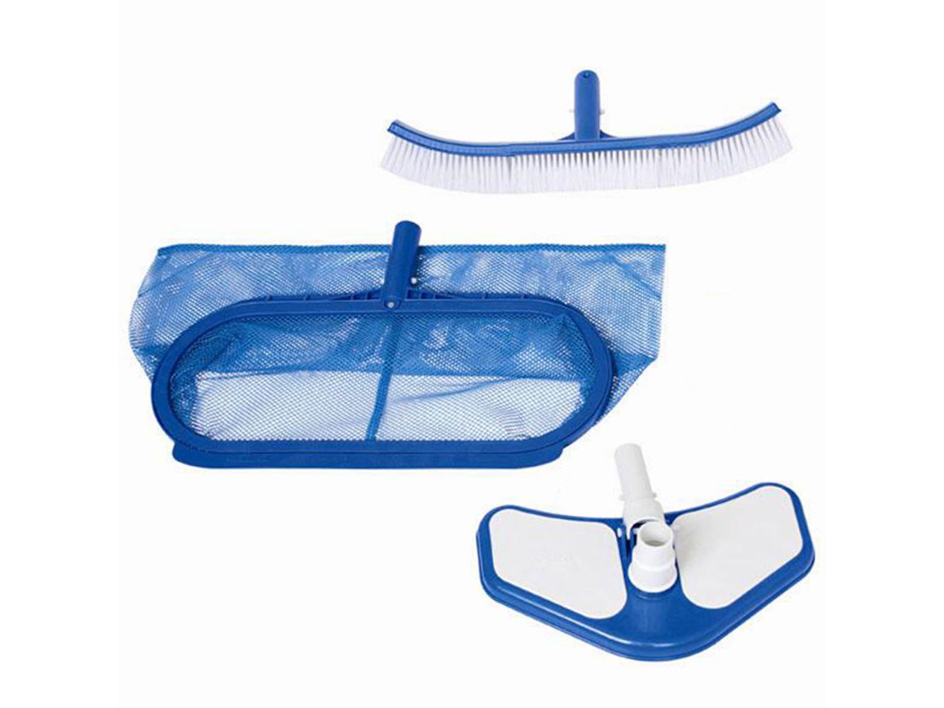Комплект для чистки бассейна Delux сачок щетка вакуумная насадка INTEX 29057 (3шт/кор) - фото в Миди Лтд Изображение товара Комплект для чистки бассейна Delux сачок щетка вакуумная насадка INTEX 29057 (3шт/кор) в Миди Лтд