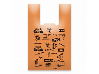 Изображение товара Пакет-майка 35*16*55см 16мкм ЭЛЕКТРОНИКА оранжевый ПНД (100шт/уп) 337 в Миди Лтд