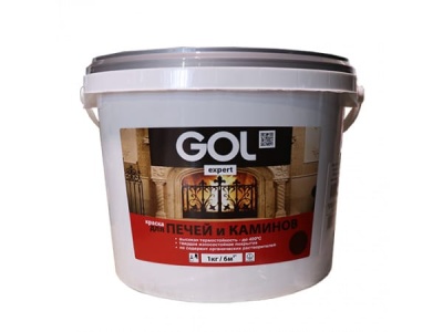 Изображение товара Краска для печей и каминов GOLexpert белая 1кг (12шт/уп; 660шт/пал) в Миди Лтд