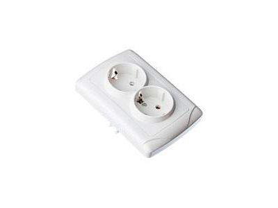 Розетка двухместная без зазем.белая           ХХ - фото в Миди Лтд Изображение товара Розетка двухместная без зазем.белая           ХХ в Миди Лтд