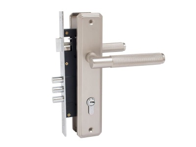 Замок врезной с ручками ЗВ4-3.02.02 ФЕРОНА матовый никель (12шт/уп) - фото в Миди Лтд Изображение товара Замок врезной с ручками ЗВ4-3.02.02 ФЕРОНА матовый никель (12шт/уп) в Миди Лтд