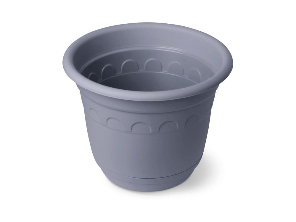 Изображение товара Горшок КОЛЫВАНЬ с поддоном d26см 6,7л серый (12шт/уп) в Миди Лтд