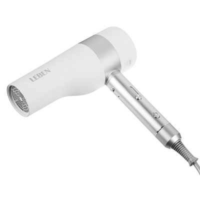 Фен LEBEN 2000Вт 220В премиум с плавной регулир скорости индик ионов белый - фото в Миди Лтд Изображение товара Фен LEBEN 2000Вт 220В премиум с плавной регулир скорости индик ионов белый в Миди Лтд