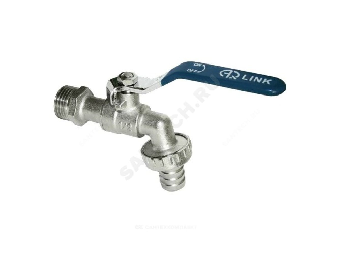 Изображение товара Кран шаровой водоразборный 3/4" ручка с носиком в Миди Лтд