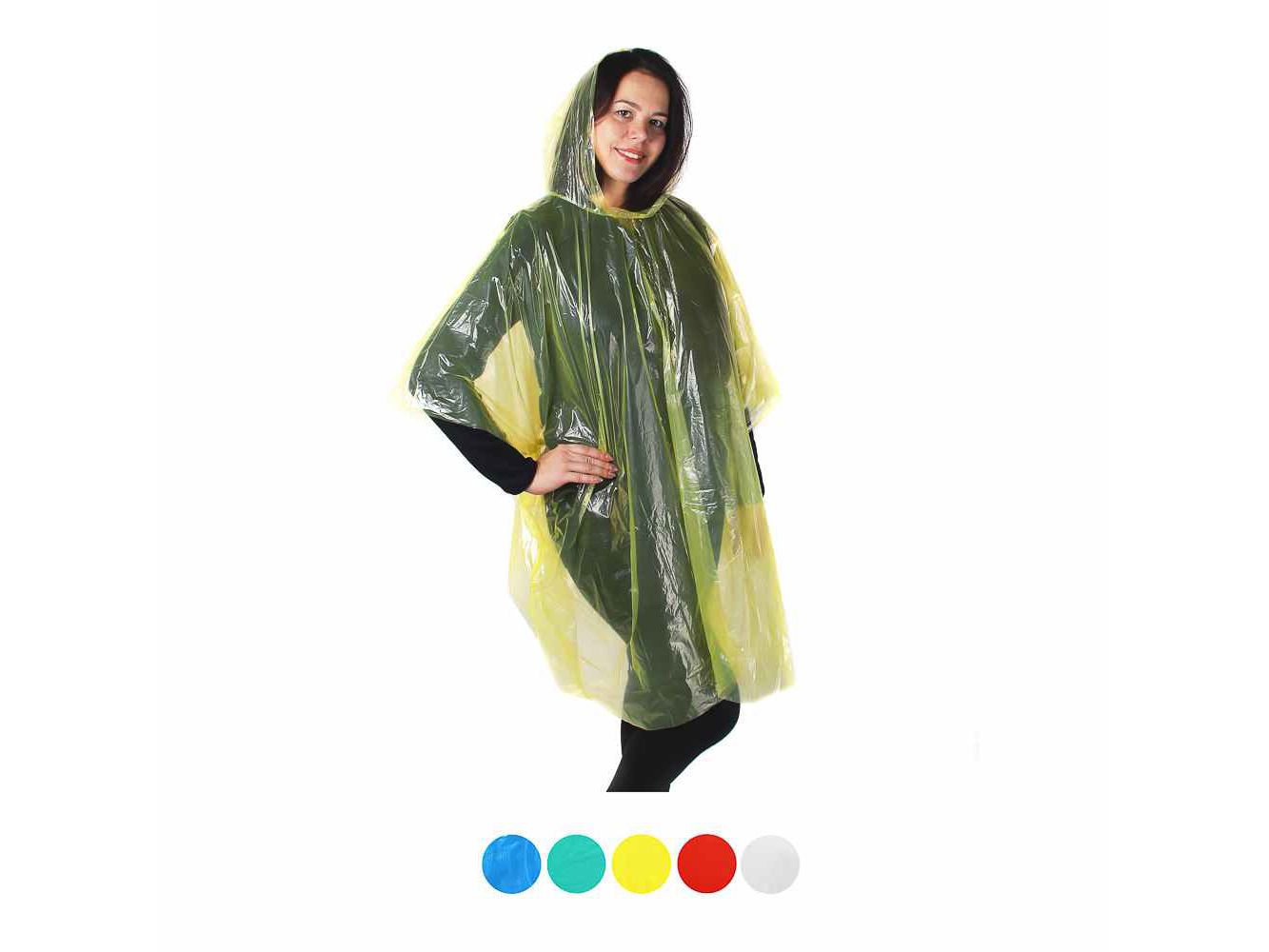Изображение товара Дождевик пончо с капюшоном ПЭ 110*125см 20мкр INBLOOM (300шт/кор) в Миди Лтд