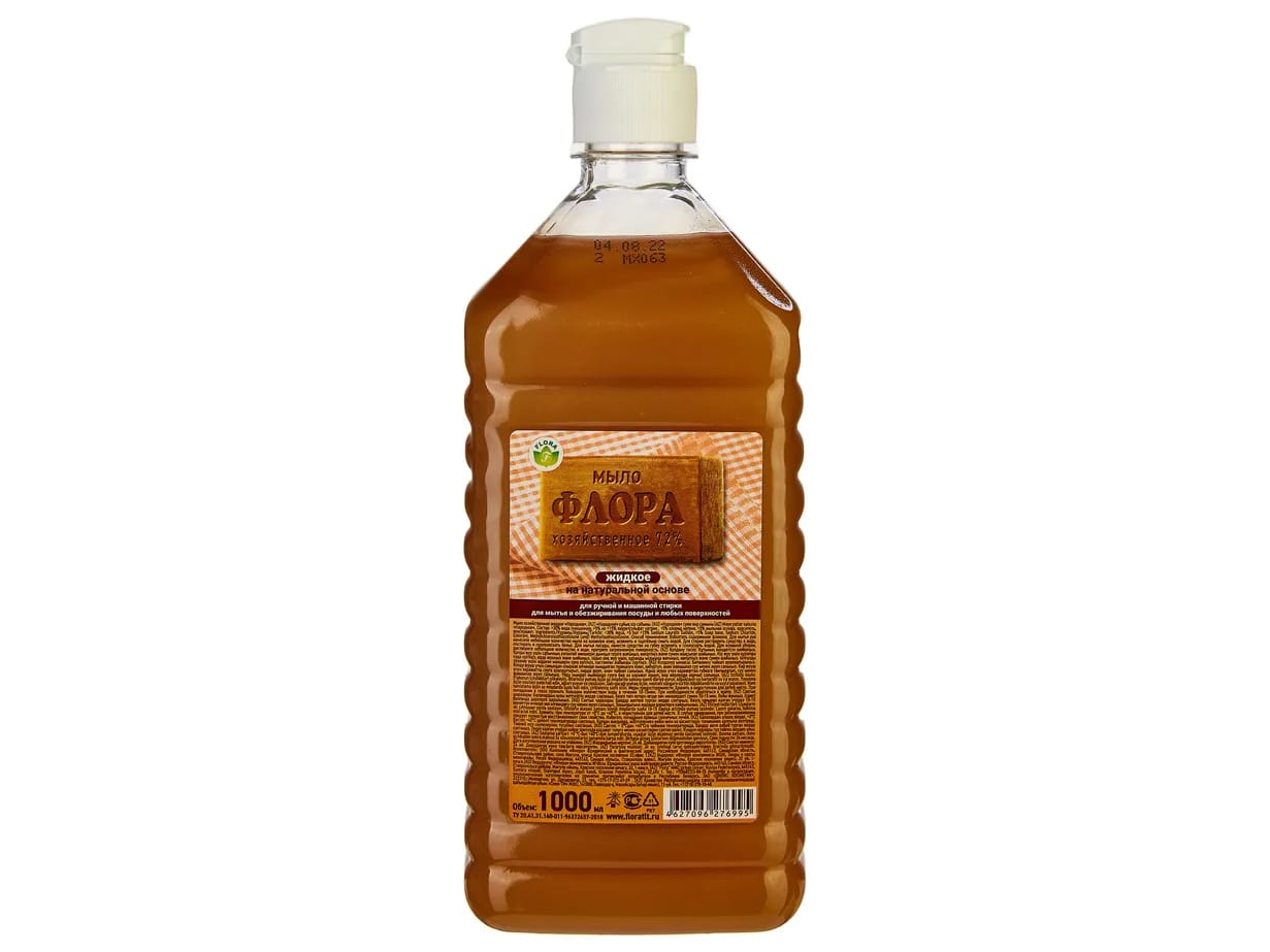 Изображение товара Жидкое мыло хозяйственное ФЛОРА 1000мл (9шт/кор) в Миди Лтд