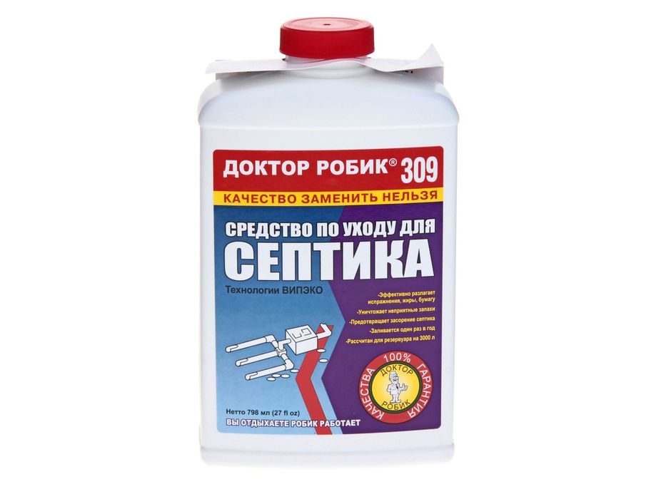 Средство Доктор Робик для септика и дачного туалета 798мл - фото в Миди Лтд Изображение товара Средство Доктор Робик для септика и дачного туалета 798мл в Миди Лтд