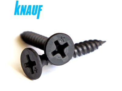 Изображение товара Саморез черный 3,5*25 по металлу KNAUF (1000шт/уп) в Миди Лтд