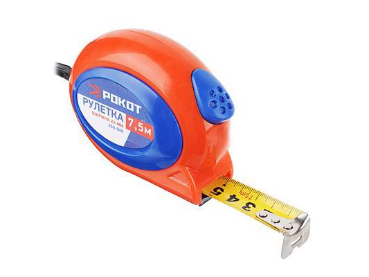 Рулетка  7,5м*24мм РОКОТ        ХХ - фото в Миди Лтд Изображение товара Рулетка  7,5м*24мм РОКОТ        ХХ в Миди Лтд