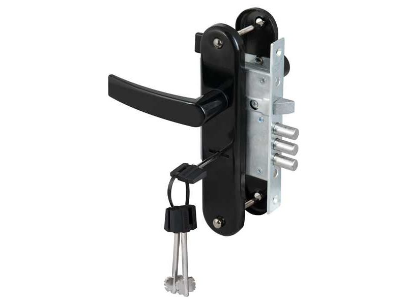 Замок врезной 3В 9-6/13 Сувальдный черный глянец - фото в Миди Лтд Изображение товара Замок врезной 3В 9-6/13 Сувальдный черный глянец в Миди Лтд