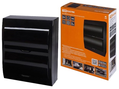 Изображение товара Бокс ЩРН-П-24 модулей навесной пластик IP41 антрацит TDM в Миди Лтд