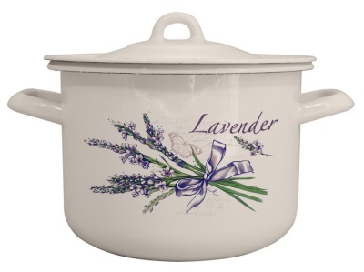 Изображение товара Кастрюля эмаль жемчужная 2,4л Лаванда Р-16102Б/4Жм (4шт/уп) в Миди Лтд