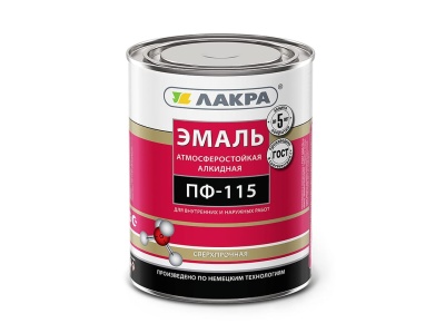 Изображение товара Эмаль ПФ-115 Лакра серая 2кг (6шт/уп; 264шт/пал) в Миди Лтд