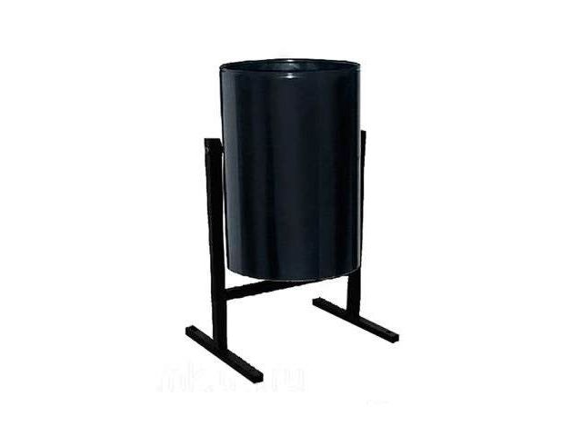 Изображение товара Урна У-1К круглая черная металл в Миди Лтд