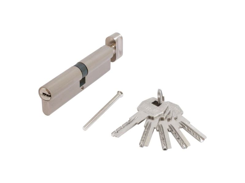 Цилиндр. механизм Стандарт MAX 110 (55*55В) SN 5кл перф.ключ/верт. никель матовый - фото в Миди Лтд Изображение товара Цилиндр. механизм Стандарт MAX 110 (55*55В) SN 5кл перф.ключ/верт. никель матовый в Миди Лтд