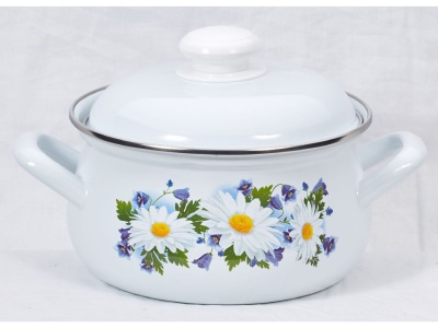 Кастрюля эмаль белая 2,0л Ромашковое поле С-3910АП2/4 (4шт/уп) Х - фото в Миди Лтд Изображение товара Кастрюля эмаль белая 2,0л Ромашковое поле С-3910АП2/4 (4шт/уп) Х в Миди Лтд