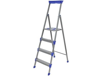 Стремянка металлическая NIKA 4 ступени высота до рабочей площ 84,5см 5,5кг - фото в Миди Лтд Изображение товара Стремянка металлическая NIKA 4 ступени высота до рабочей площ 84,5см 5,5кг в Миди Лтд