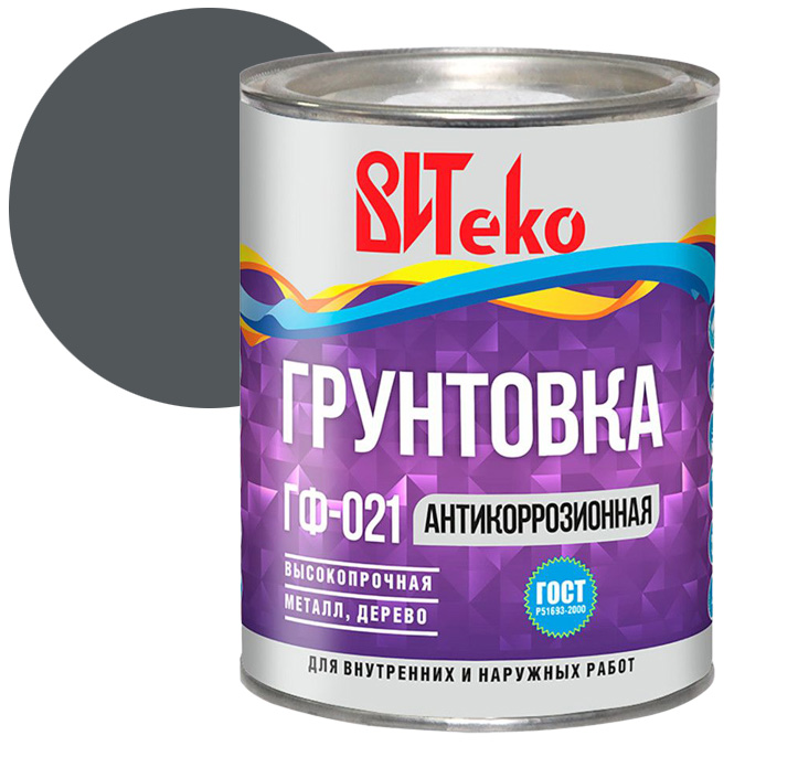 Грунт ГФ-021 ВИТЕКО серый 1,8кг (6шт/уп; 300шт/пал) Х - фото в Миди Лтд Изображение товара Грунт ГФ-021 ВИТЕКО серый 1,8кг (6шт/уп; 300шт/пал) Х в Миди Лтд