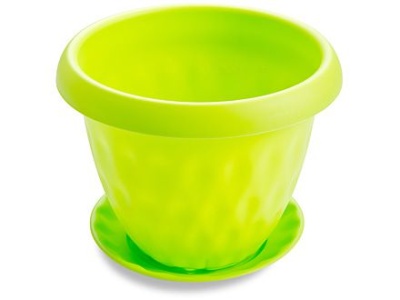 Изображение товара Горшок для растений РОЗЕТТА с поддоном d400мм 21л зеленый (4шт/уп) в Миди Лтд