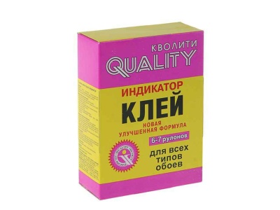 Изображение товара Клей обойный индикатор "Quality" в коробке 200гр (36шт/уп) в Миди Лтд