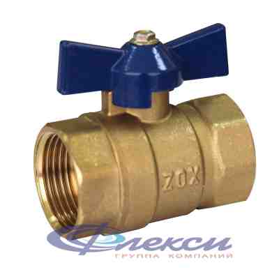 Изображение товара Кран шаровой 3/4 г/г бабочка ZOX (5шт/уп) в Миди Лтд