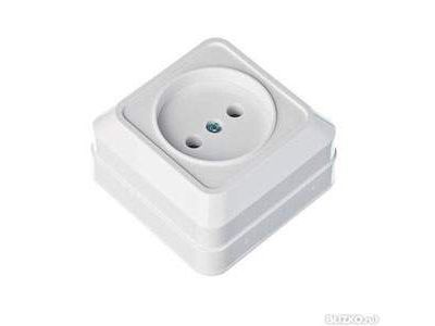 Изображение товара Розетка одноместная без зазем.белая            ХХ в Миди Лтд