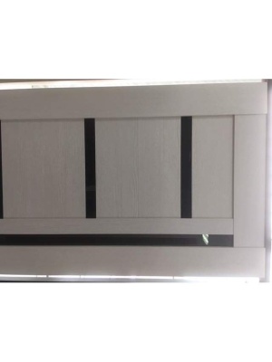 Изображение товара Полотно дверное ПО деколайн модель-03 Д беленый дуб стекло черное 700 в Миди Лтд