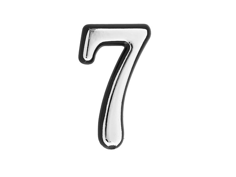 Цифра дверная "7" пластик хром Аллюр (20шт/уп) - фото в Миди Лтд Изображение товара Цифра дверная "7" пластик хром Аллюр (20шт/уп) в Миди Лтд