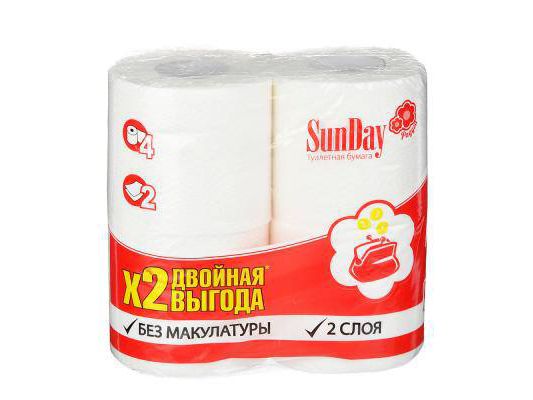 Туалетная бумага SunDay 2-х слойная белая (4шт/уп)(24уп/кор) - фото в Миди Лтд Изображение товара Туалетная бумага SunDay 2-х слойная белая (4шт/уп)(24уп/кор) в Миди Лтд