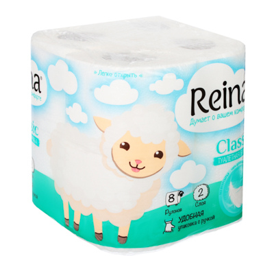Туалетная бумага Reina Classic 2сл                   ХХ - фото в Миди Лтд Изображение товара Туалетная бумага Reina Classic 2сл                   ХХ в Миди Лтд