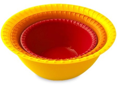 Изображение товара Миска салатница набор 3шт 0,8л,1,5л,2,5л колор (12шт/уп) в Миди Лтд