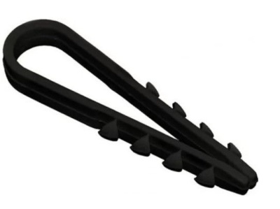 Дюбель-хомут ДХК-10 для круглого кабеля 5х10мм нейлон черный (100шт/уп) TDM - фото в Миди Лтд Изображение товара Дюбель-хомут ДХК-10 для круглого кабеля 5х10мм нейлон черный (100шт/уп) TDM в Миди Лтд