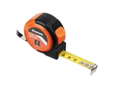 Рулетка  3м*16мм ЕРМАК Мастер (120шт/уп) - фото в Миди Лтд Изображение товара Рулетка  3м*16мм ЕРМАК Мастер (120шт/уп) в Миди Лтд