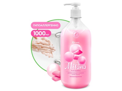 Изображение товара Крем-мыло жидкое увлажняющее Milana bubble gum с дозатором 1000мл (6шт/уп) в Миди Лтд